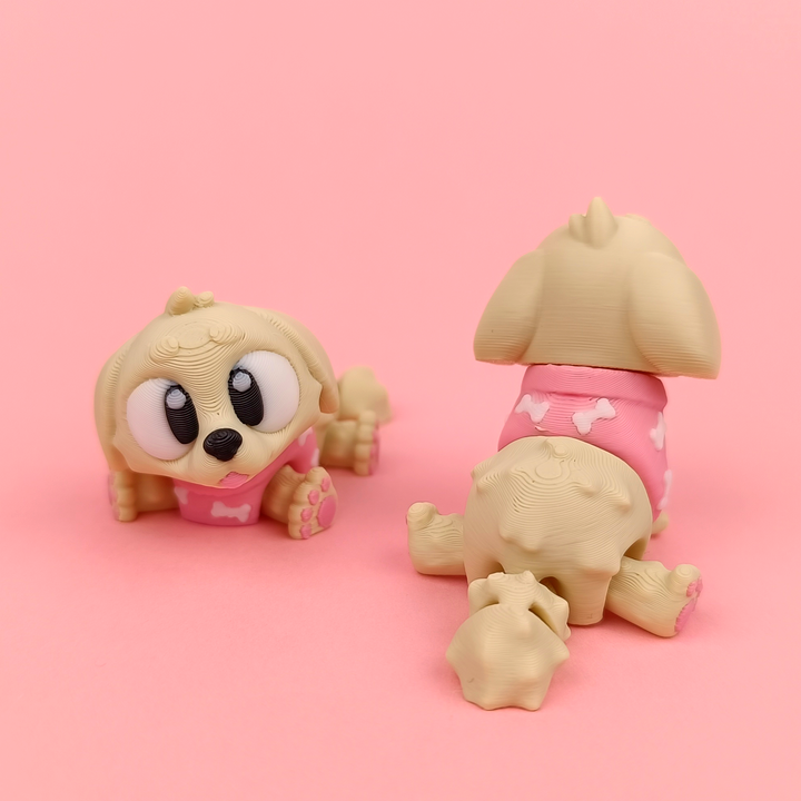 图片[2]-3DGOB NO:014 金毛幼犬-3D合纵社-3D打印模型STL格式3mf格式免费下载！