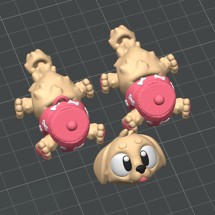 图片[4]-3DGOB NO:014 金毛幼犬-3D合纵社-3D打印模型STL格式3mf格式免费下载！