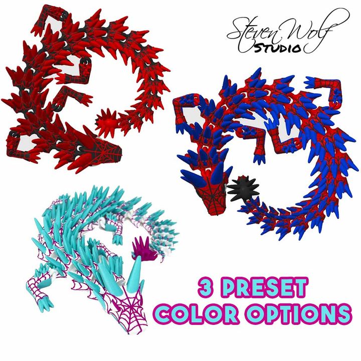 图片[3]-Steven Wolf Studio NO:001 蜘蛛龙-3D合纵社-3D打印模型STL格式3mf格式免费下载！