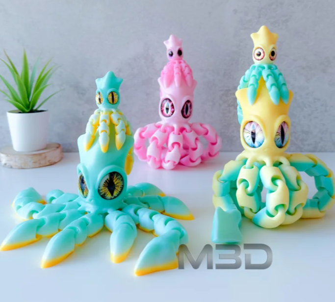 Markus3D 暴躁鱿鱼-3D合纵社-3D打印模型STL格式3mf格式免费下载！