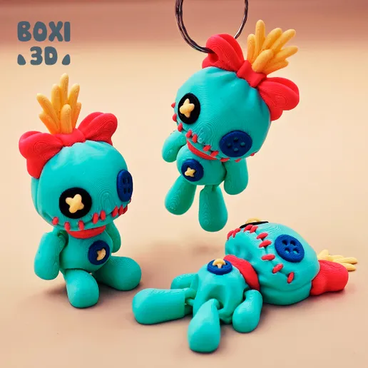 BOXI3D NO:042 莉萝与史迪奇-3D合纵社-3D打印模型STL格式3mf格式免费下载！