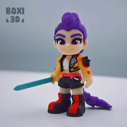 BOXI3D NO:060 恶魔猎人 鲁米-3D合纵社-3D打印模型STL格式3mf格式免费下载！