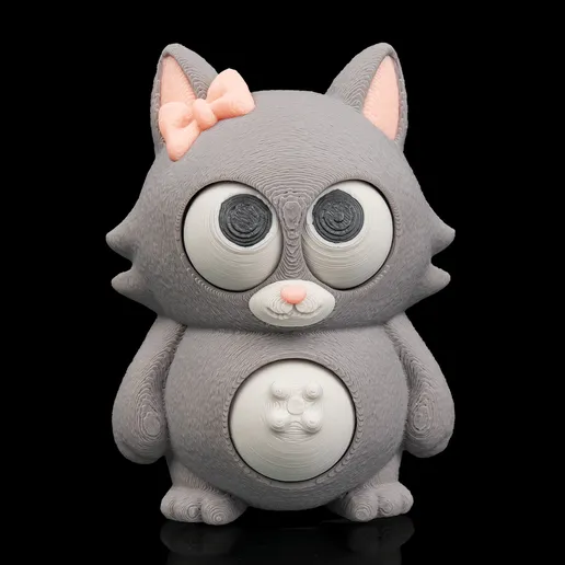 咕噜猫咪-3D合纵社-3D打印模型STL格式3mf格式免费下载！