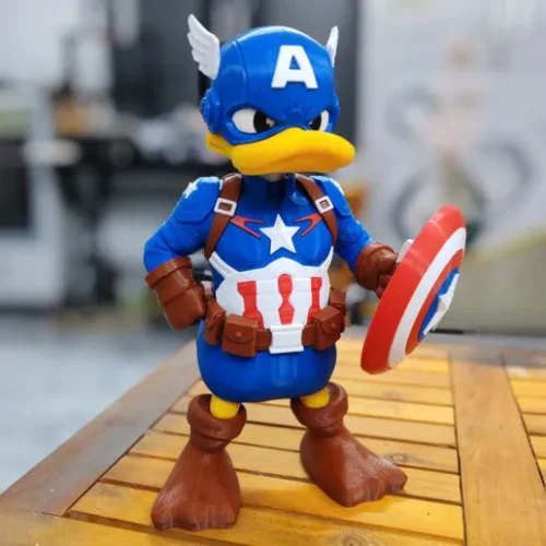 DecorMasterNO:046 唐老鸭 美国队长-3D合纵社-3D打印模型STL格式3mf格式免费下载！