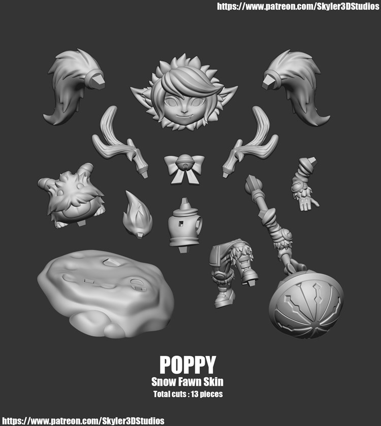 图片[3]-【冰雪驯鹿】波比-3D合纵社-3D打印模型STL格式3mf格式免费下载！