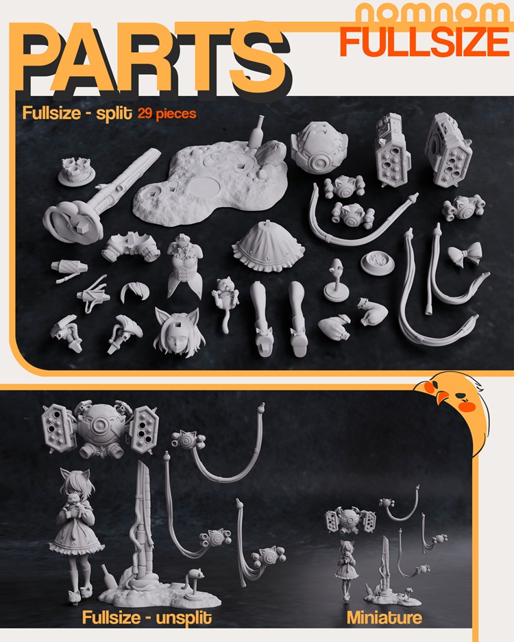 图片[5]-机械猫少女-3D合纵社-3D打印模型STL格式3mf格式免费下载！