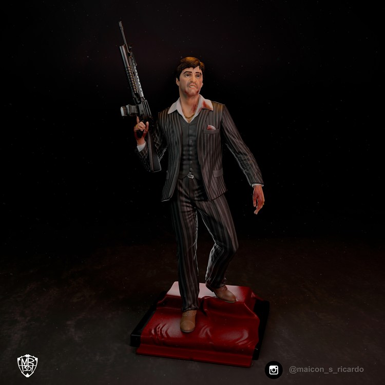 【疤面煞星】阿尔-帕西诺-3D合纵社-3D打印模型STL格式3mf格式免费下载！