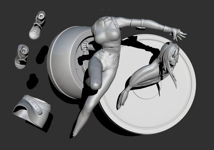 图片[3]-【最终幻想】蒂法奔跑版-3D合纵社-3D打印模型STL格式3mf格式免费下载！