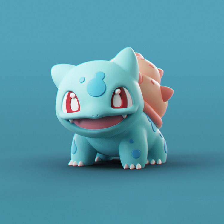 【宠物小精灵】妙蛙种子-3D合纵社-3D打印模型STL格式3mf格式免费下载！