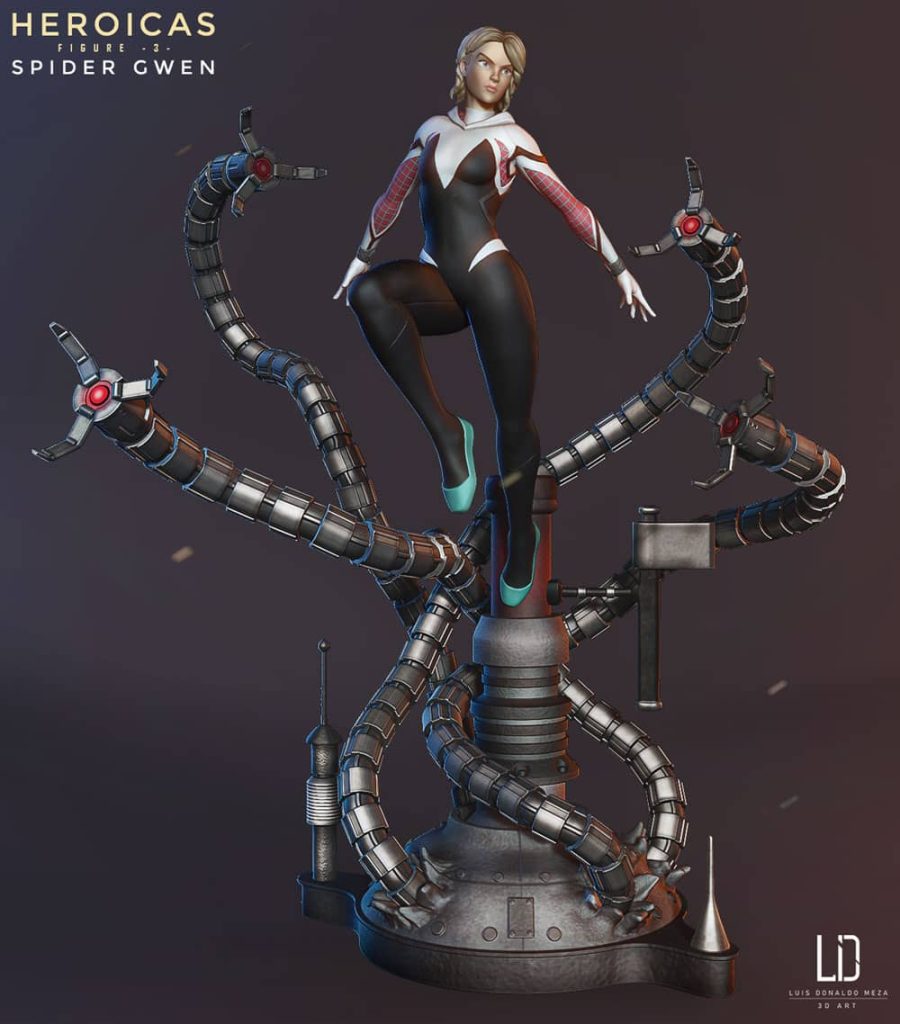 图片[7]-【DC英雄】女蜘蛛侠-3D合纵社-3D打印模型STL格式3mf格式免费下载！