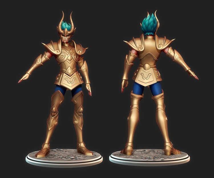 【圣斗士】摩羯座-修罗-3D合纵社-3D打印模型STL格式3mf格式免费下载！