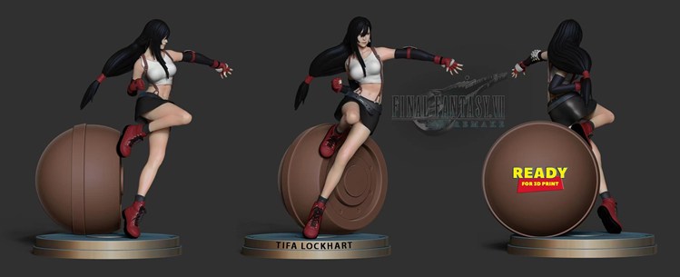 图片[2]-【最终幻想】蒂法奔跑版-3D合纵社-3D打印模型STL格式3mf格式免费下载！