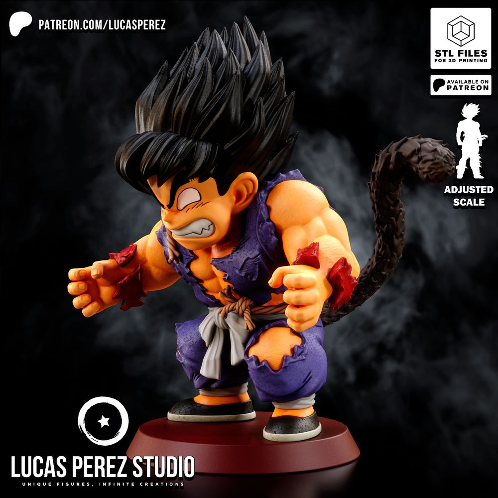 图片[3]-【龙珠】悟空大猩猩变身-3D合纵社-3D打印模型STL格式3mf格式免费下载！