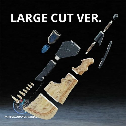 鳄式大刀-3D合纵社-3D打印模型STL格式3mf格式免费下载！