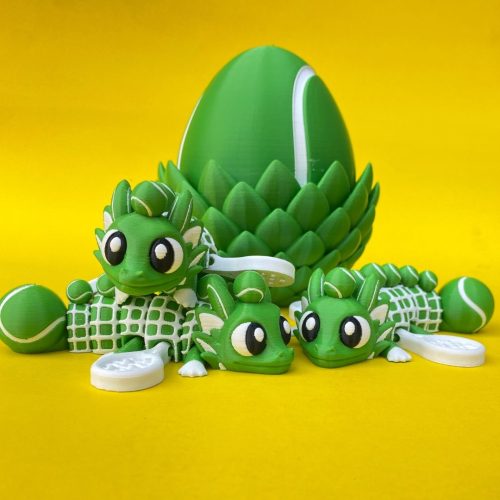 网球龙、蛋-3D合纵社-3D打印模型STL格式3mf格式免费下载！