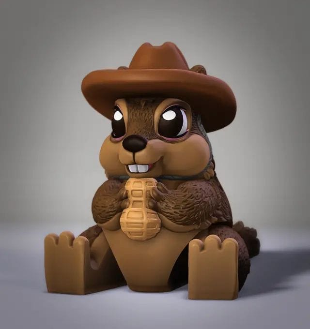 图片[2]-活泼可爱松鼠模型摆件-3D合纵社-3D打印模型STL格式3mf格式免费下载！