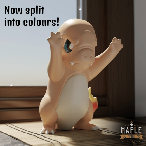 窗边的小火龙 宝可梦-3D合纵社-3D打印模型STL格式3mf格式免费下载！