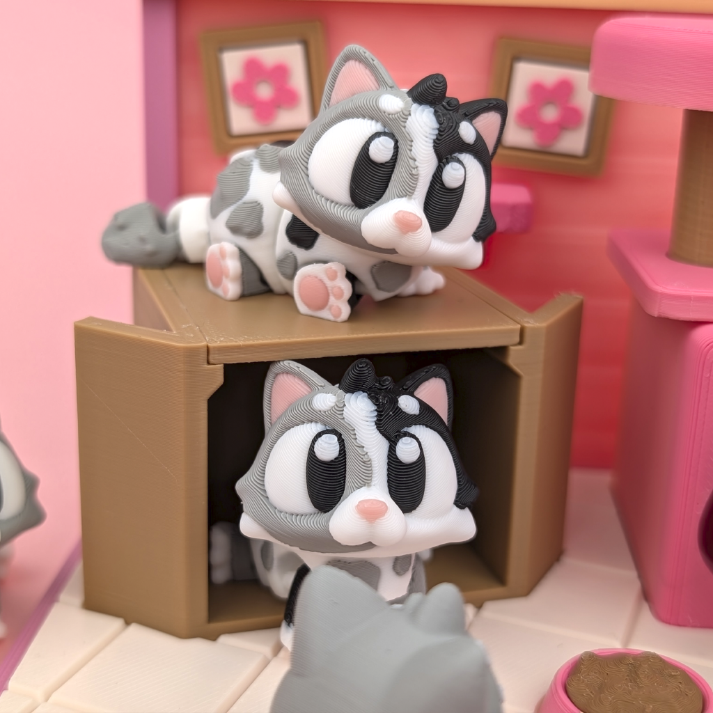 图片[2]-3DGOB NO.083 猫咪游戏套装 - 3D打印模型