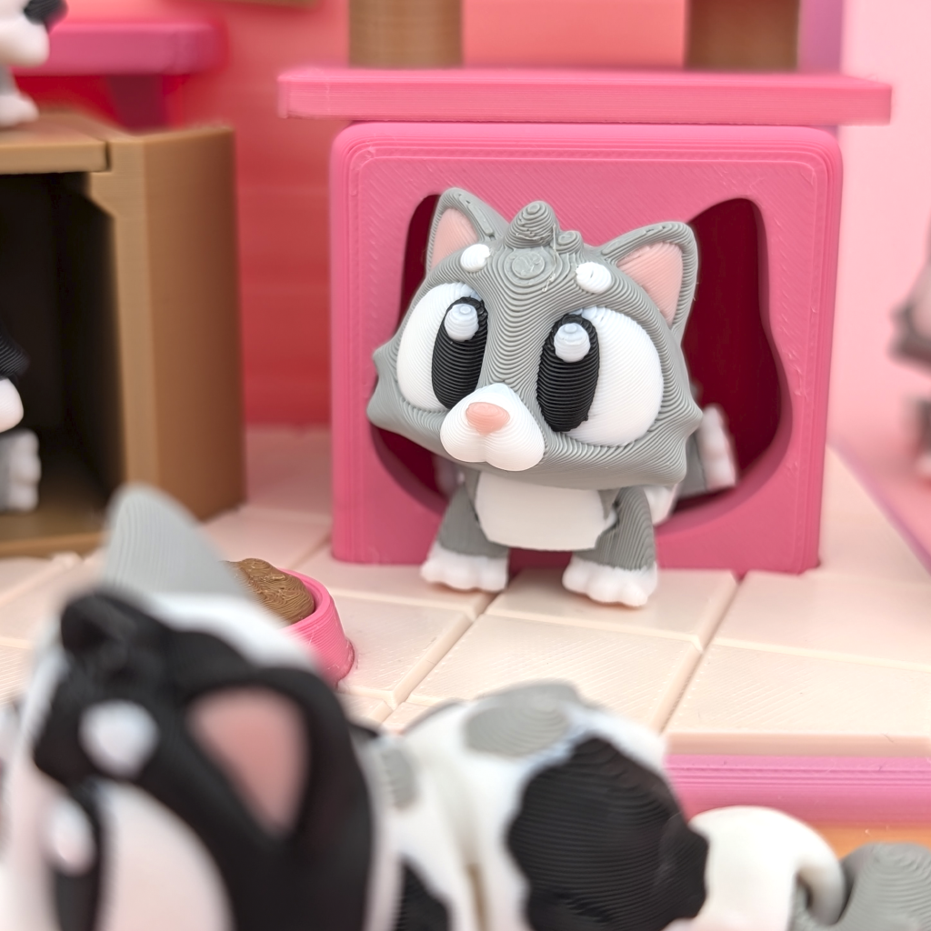 图片[3]-3DGOB NO.083 猫咪游戏套装 - 3D打印模型