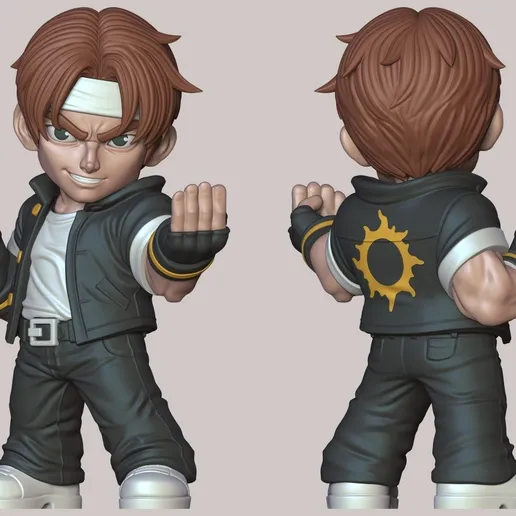 图片[2]-DecorMasterNO:072  街头霸王 草薙京 Kyo Kusanagi Fan art-3D合纵社-3D打印模型STL格式3mf格式免费下载！