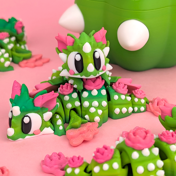 图片[2]-3DGOB NO:094 仙人掌绽放迷你龙-3D合纵社-3D打印模型STL格式3mf格式免费下载！