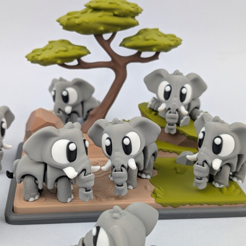 3DGOB NO:089 大象-3D合纵社-3D打印模型STL格式3mf格式免费下载！