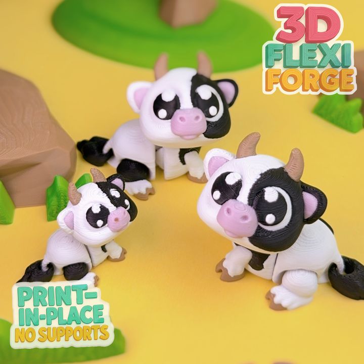 图片[4]-3D FORGE NO.003 关节可动可爱奶牛-3D合纵社-3D打印模型STL格式3mf格式免费下载！