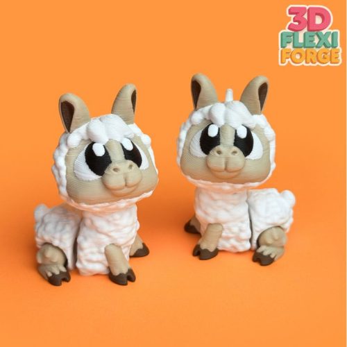 3D FORGE NO.006 关节可动可爱羊驼-3D合纵社-3D打印模型STL格式3mf格式免费下载！