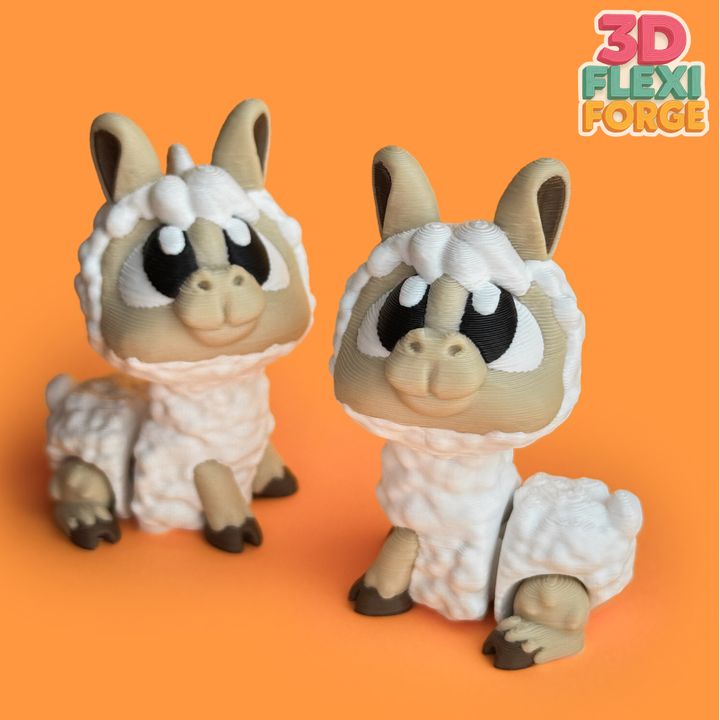 图片[2]-3D FORGE NO.006 关节可动可爱羊驼-3D合纵社-3D打印模型STL格式3mf格式免费下载！