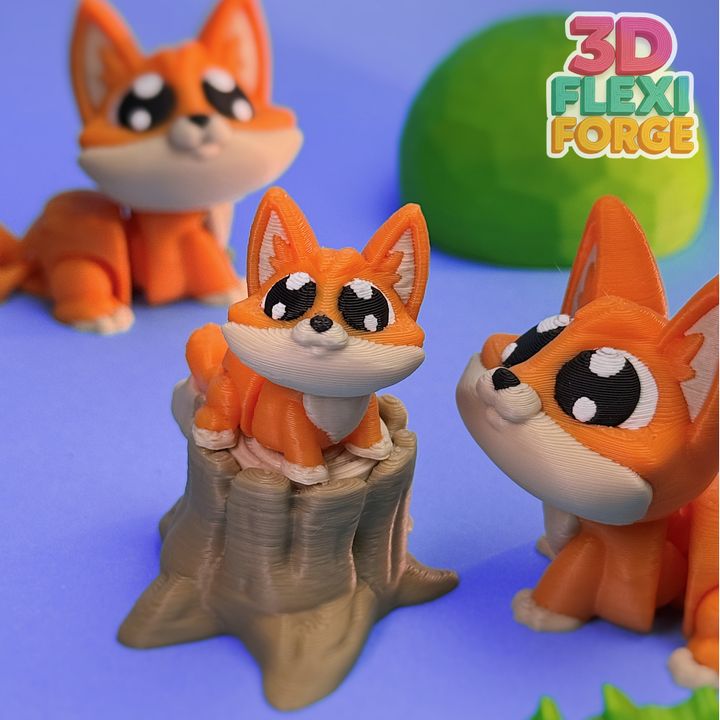 图片[2]-3D FORGE NO.004  关节可动可爱狐狸-3D合纵社-3D打印模型STL格式3mf格式免费下载！