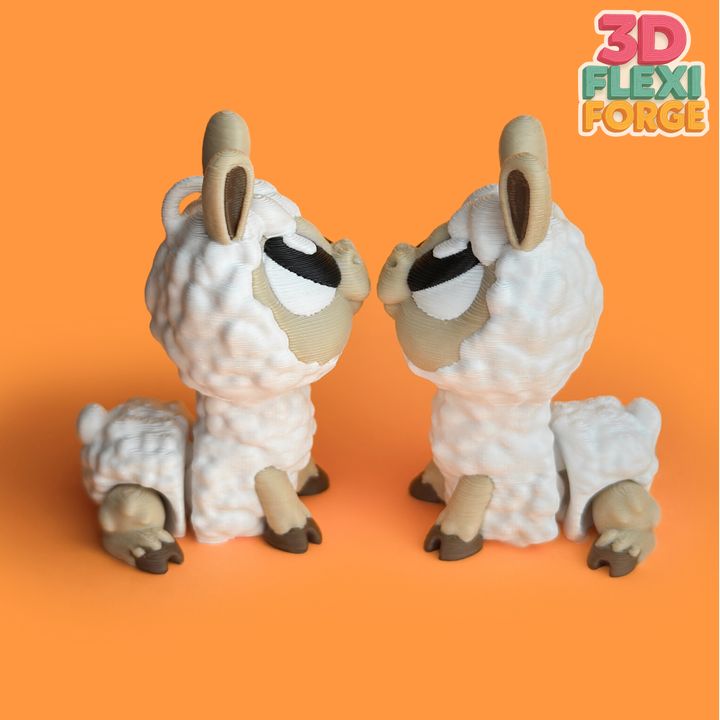 图片[3]-3D FORGE NO.006 关节可动可爱羊驼-3D合纵社-3D打印模型STL格式3mf格式免费下载！