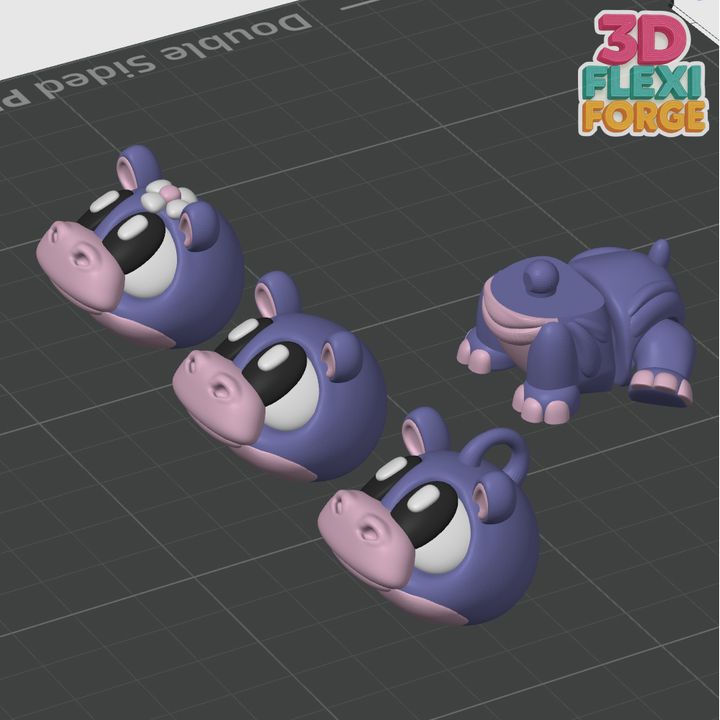 图片[4]-3D FORGE NO.005 关节可动可爱河马-3D合纵社-3D打印模型STL格式3mf格式免费下载！