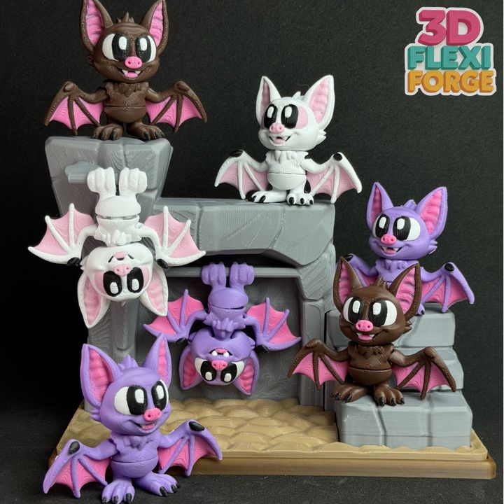 图片[2]-3D FORGE NO.022  万圣节蝙蝠和岩石微景-3D合纵社-3D打印模型STL格式3mf格式免费下载！