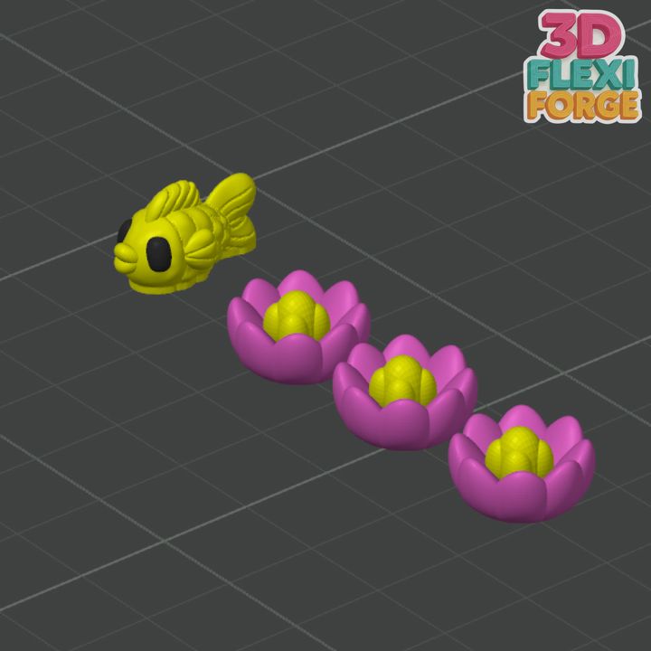 图片[4]-3D FORGE NO.008  关节可动戴青蛙帽子的鸭子 + 睡莲池-3D合纵社-3D打印模型STL格式3mf格式免费下载！