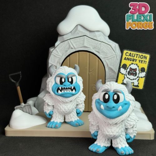 3D FORGE NO.023 万圣节雪人和雪中小屋-3D合纵社-3D打印模型STL格式3mf格式免费下载！