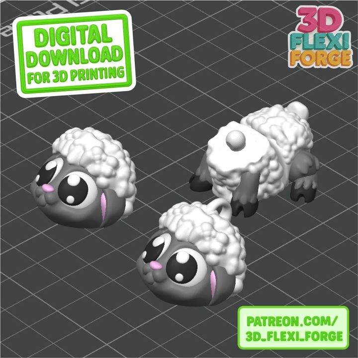 图片[4]-3D FORGE NO.001 关节可动绵羊-3D合纵社-3D打印模型STL格式3mf格式免费下载！