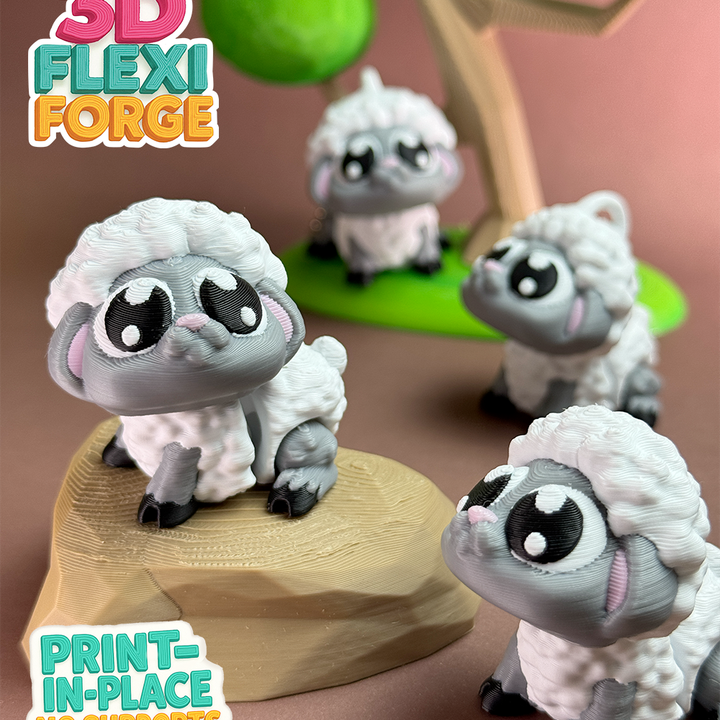 3D FORGE NO.001 关节可动绵羊-3D合纵社-3D打印模型STL格式3mf格式免费下载！