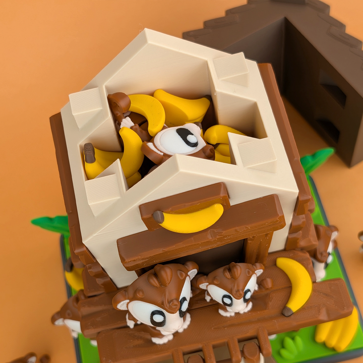 图片[3]-3DGOB NO:095  猴子 树屋游戏套装-3D合纵社-3D打印模型STL格式3mf格式免费下载！