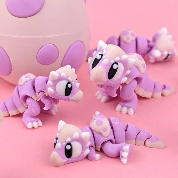 3DGOB NO:064 肿头龙 + 恐龙蛋-3D合纵社-3D打印模型STL格式3mf格式免费下载！