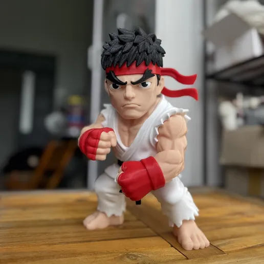 DecorMasterNO:068  街头霸王 隆 ryu Fan art-3D合纵社-3D打印模型STL格式3mf格式免费下载！
