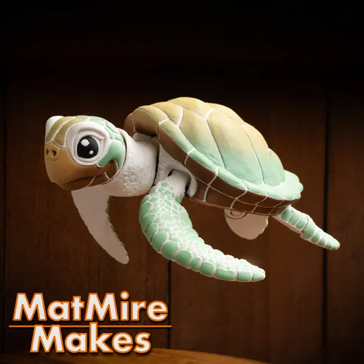 图片[3]-MatMire Makes NO:043 可爱海龟-3D合纵社-3D打印模型STL格式3mf格式免费下载！