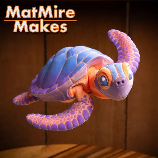 图片[4]-MatMire Makes NO:043 可爱海龟-3D合纵社-3D打印模型STL格式3mf格式免费下载！