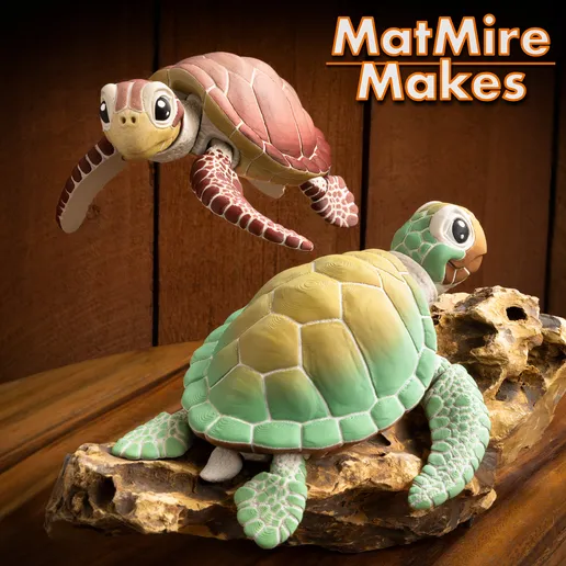 图片[2]-MatMire Makes NO:043 可爱海龟-3D合纵社-3D打印模型STL格式3mf格式免费下载！