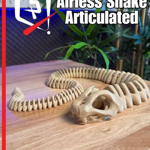 Plastic-3D NO.059 充气蛇骨架-3D合纵社-3D打印模型STL格式3mf格式免费下载！