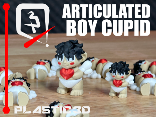 Plastic-3D NO.137 丘比特男孩 情人节守卫-3D合纵社-3D打印模型STL格式3mf格式免费下载！
