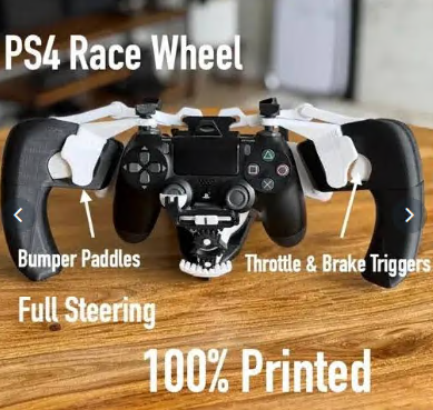 ps4 赛车方向盘-3D合纵社-3D打印模型STL格式3mf格式免费下载！