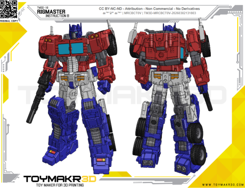 变形金刚-擎天柱 摆盘整理-3D合纵社-3D打印模型STL格式3mf格式免费下载！