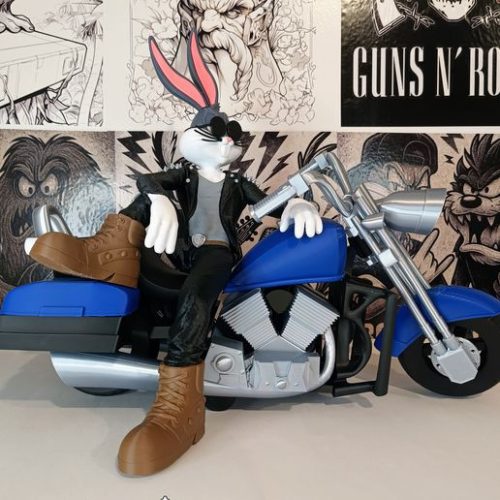 Vittoriaprint NO:028兔八哥摇滚明星-3D合纵社-3D打印模型STL格式3mf格式免费下载！