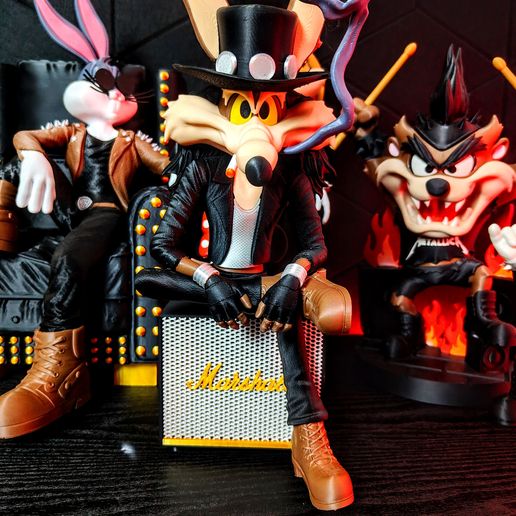 图片[2]-Vittoriaprint NO:049 威利狼摇滚明星-3D合纵社-3D打印模型STL格式3mf格式免费下载！