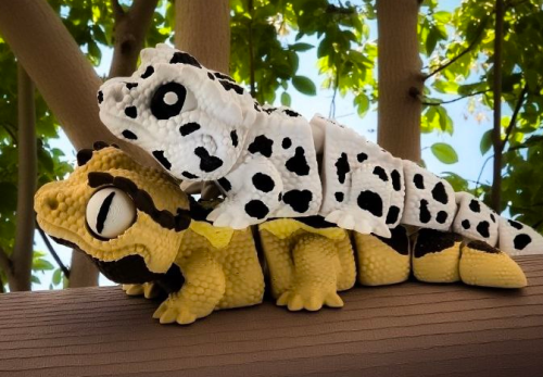 Raki-Box NO:027 睫角守宫 蜥蜴-3D合纵社-3D打印模型STL格式3mf格式免费下载！